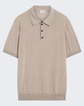 Men's Knitted Polo Beige