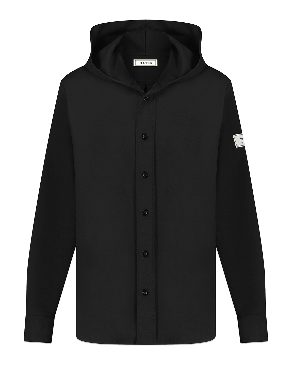 Men Atelier Hooded Shirt Black