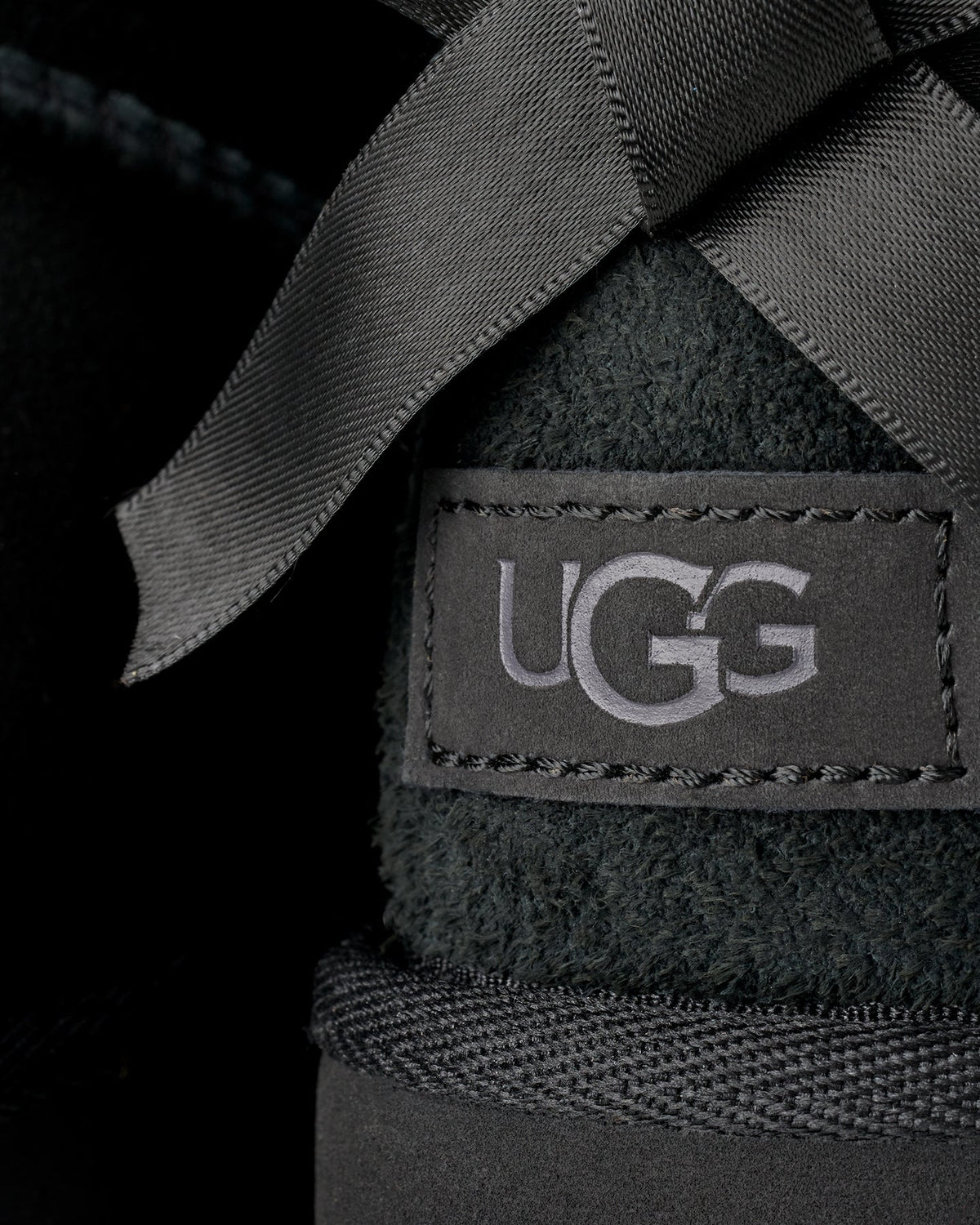 UGG Dames Ultra mini laarzen met strikdetail Zwart - Eleganza.nl