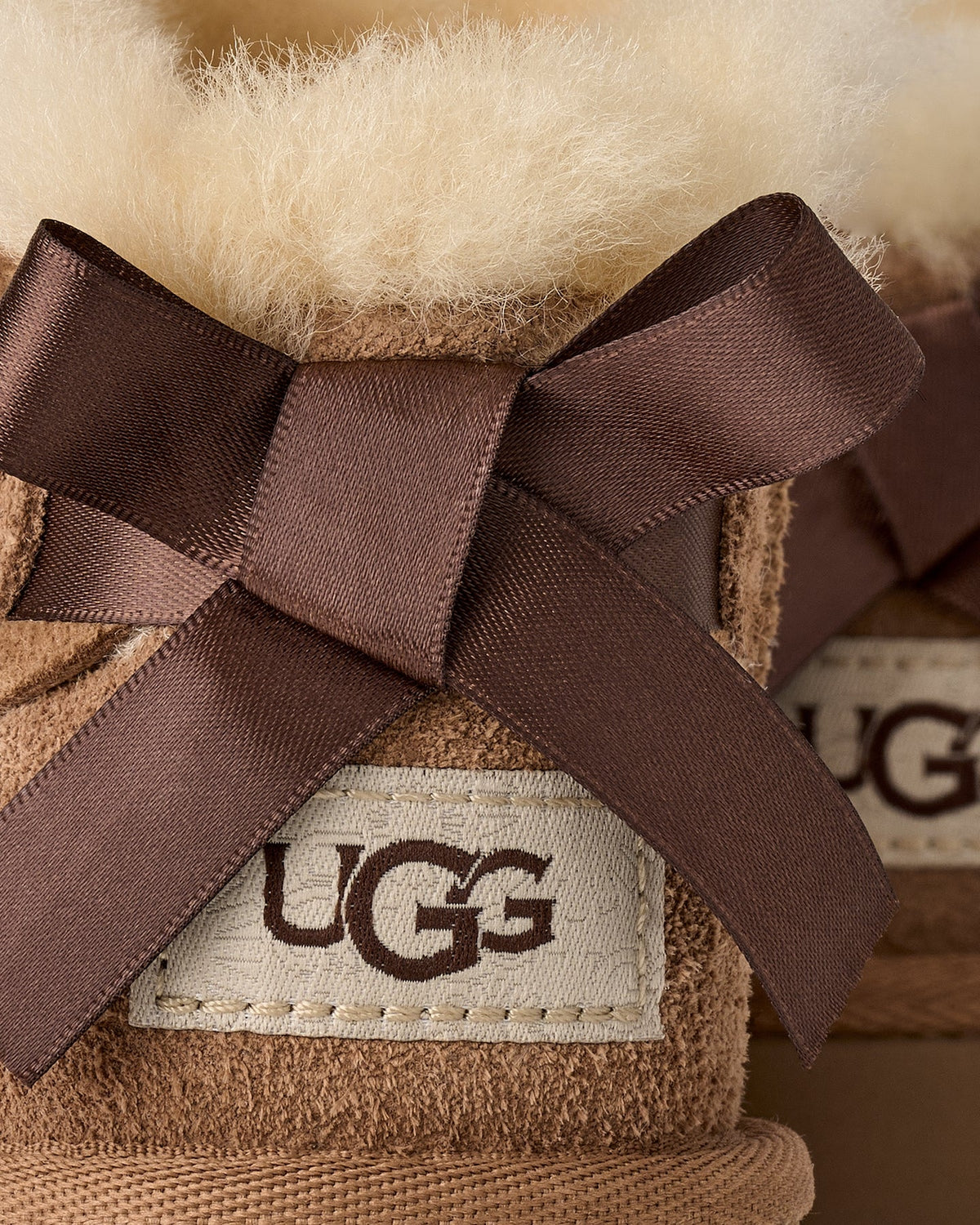 UGG Kids Classic Boot - Ultra Mini Bailey Bow Beige - Eleganza.nl