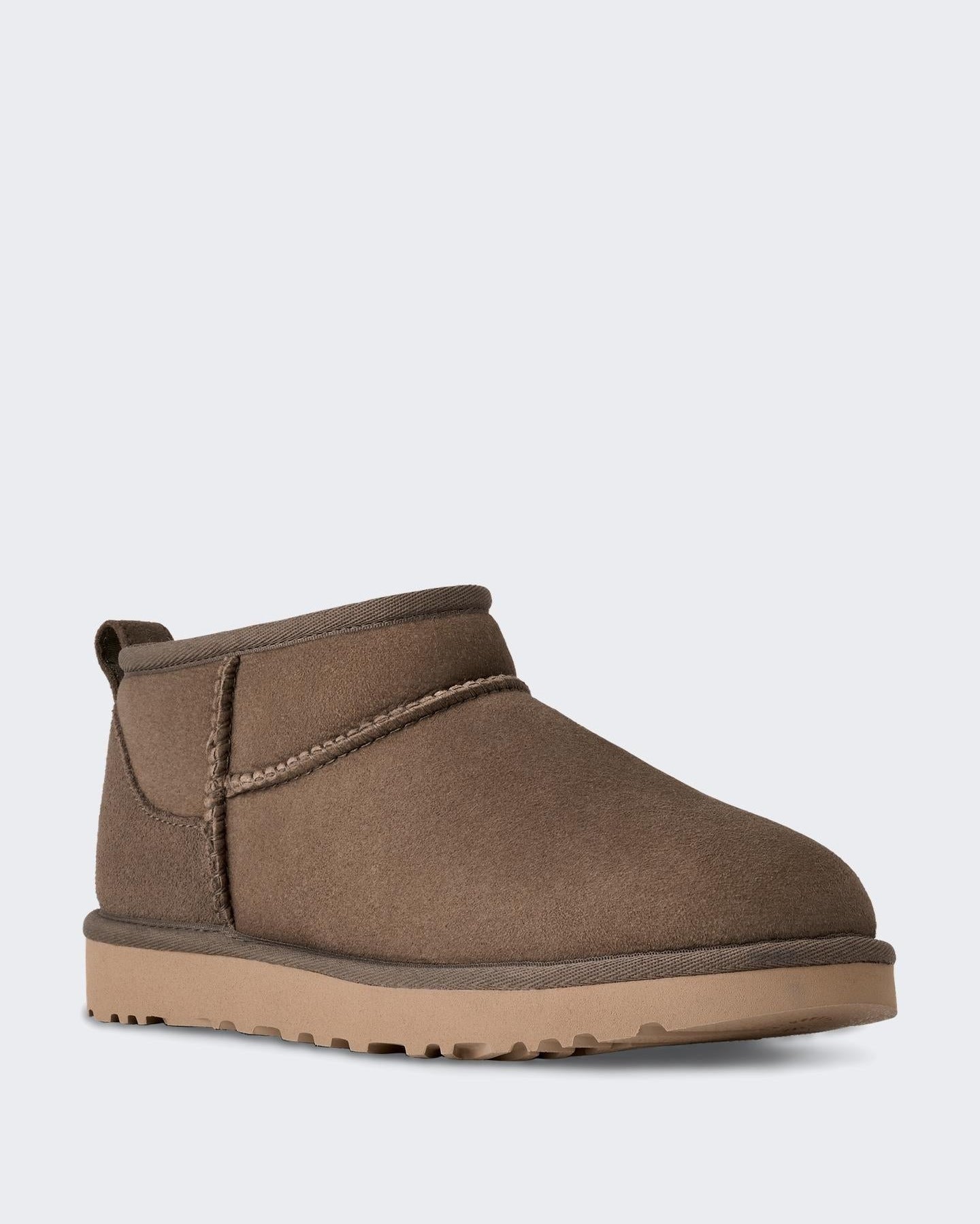 UGG UGG Dames Ultra Mini Dried Orega Taupe enkellaarsjes - Eleganza.nl
