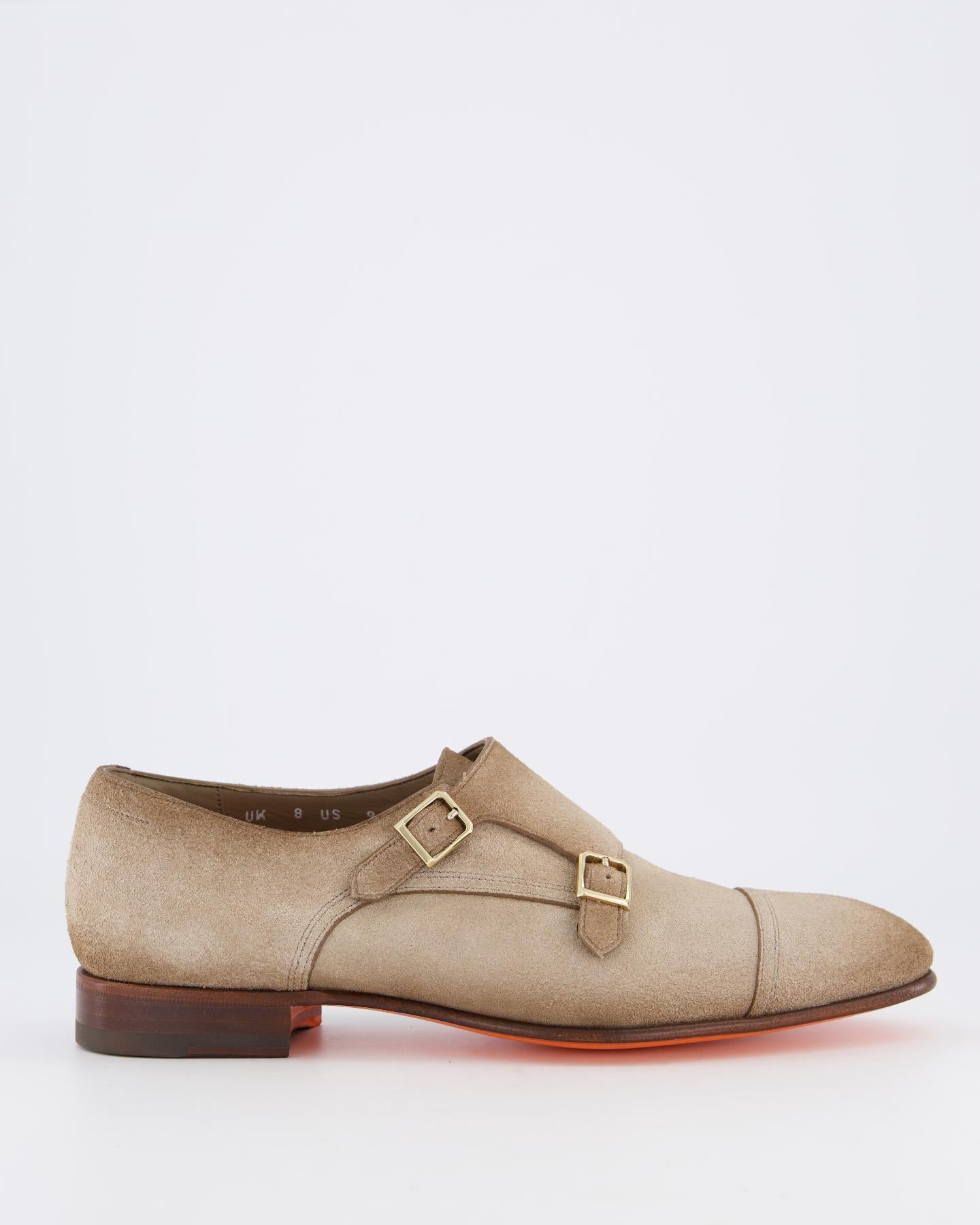Heren Double Buckle Loafer Beige