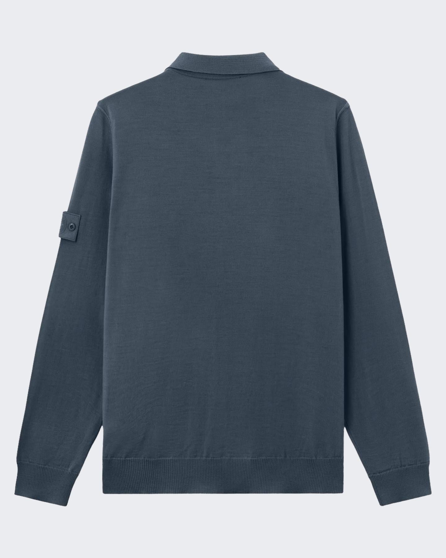 Stone Island Heren LongSleeve Polo Ghost Blauw