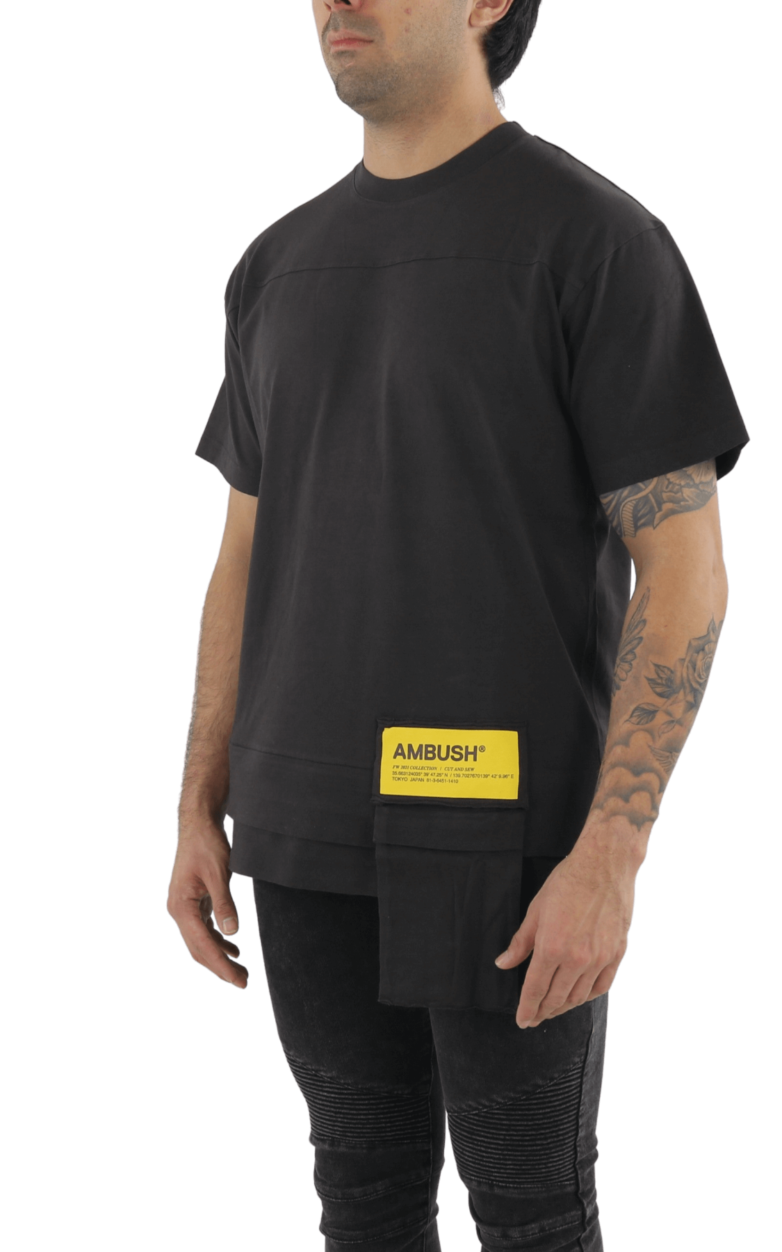 Men Waist pocket t-shirt chocolate