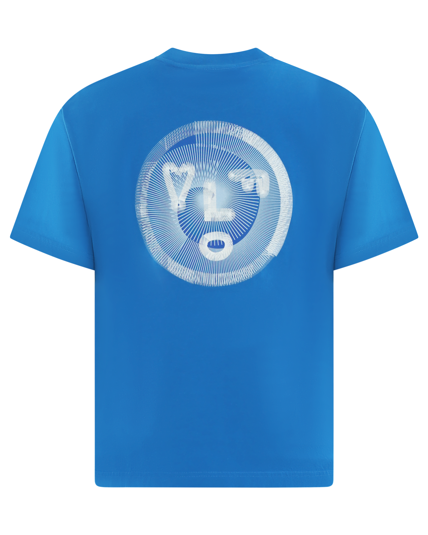 Heren Spiral Face T-Shirt Blauw