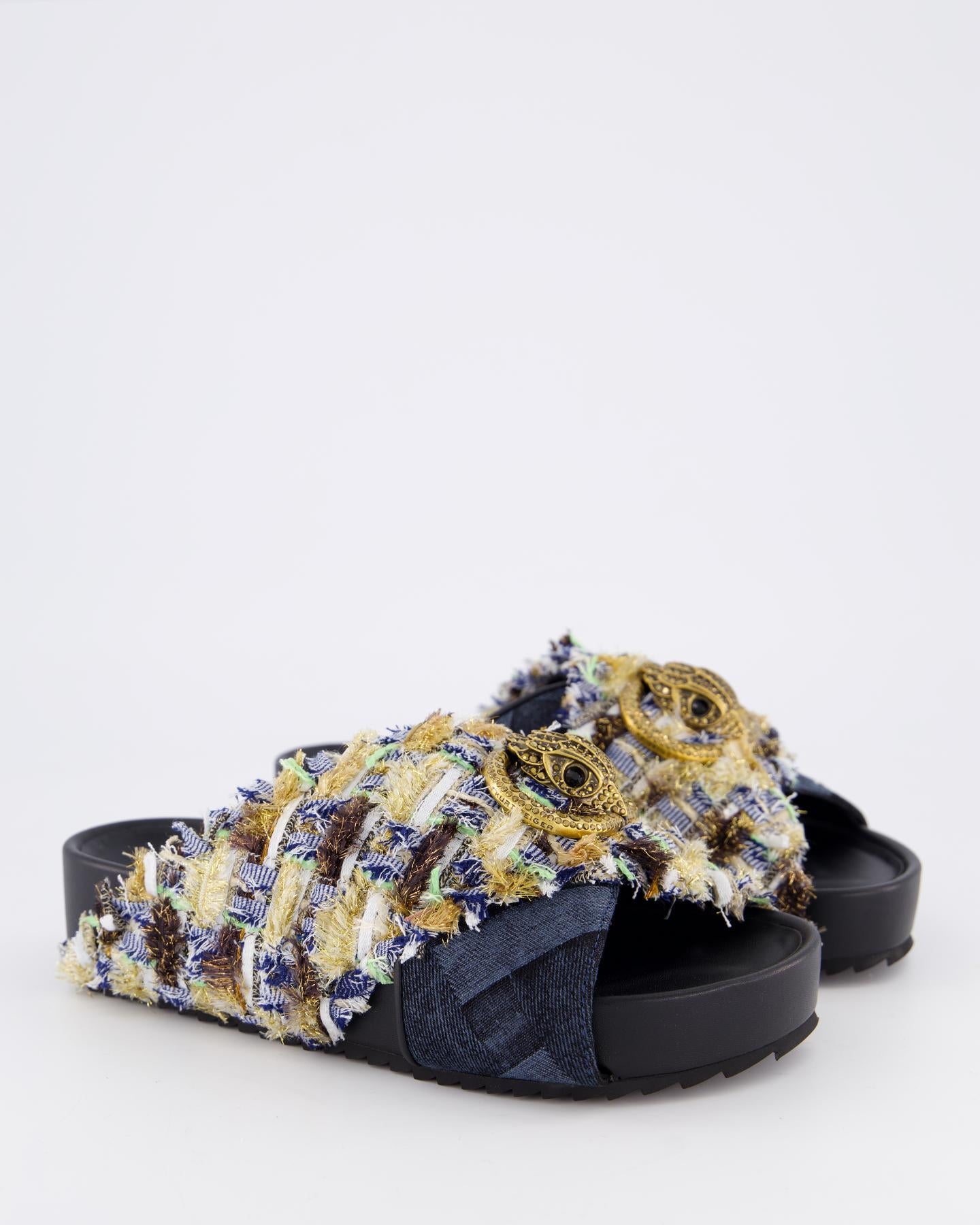 Dames Chelsea Cross Slipper Blauw