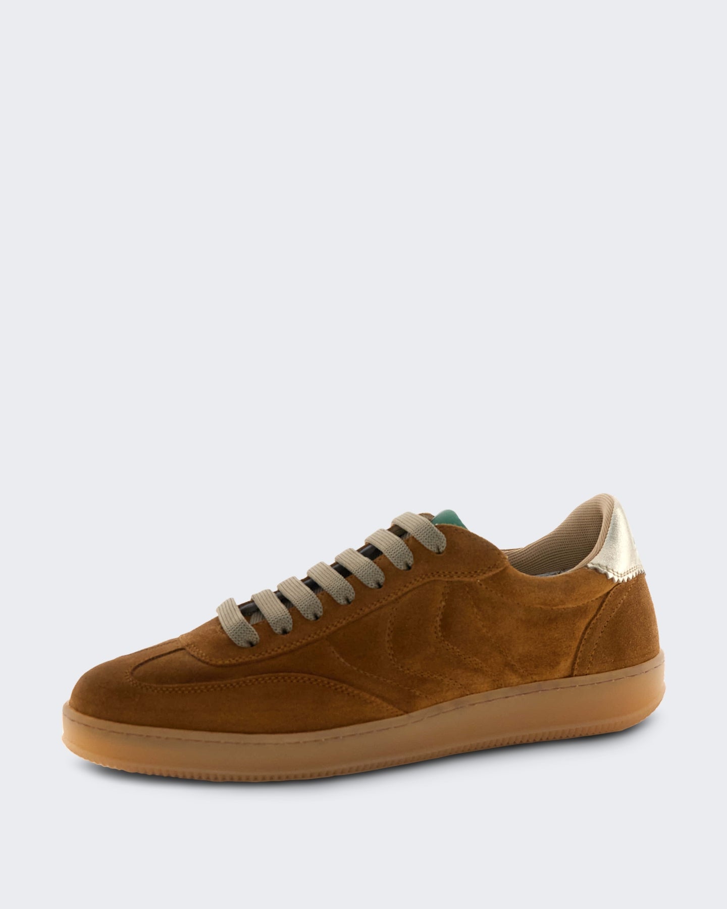 Voile Blanche Dames Leren sneaker met plateauzool Bruin - Eleganza.nl