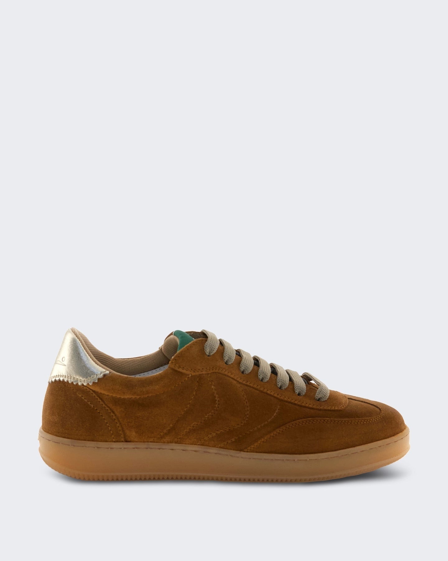 Voile Blanche Dames Leren sneaker met plateauzool Bruin - Eleganza.nl