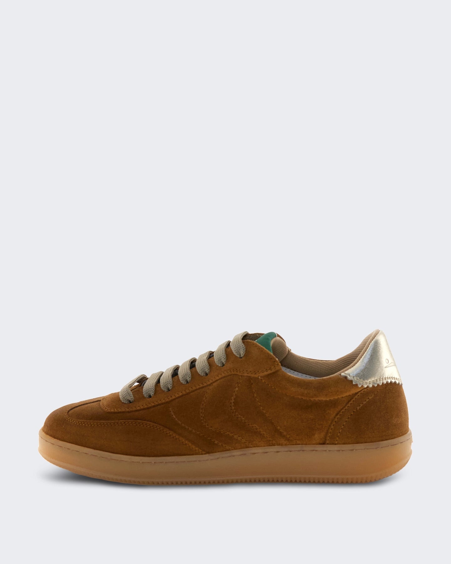 Voile Blanche Dames Leren sneaker met plateauzool Bruin - Eleganza.nl