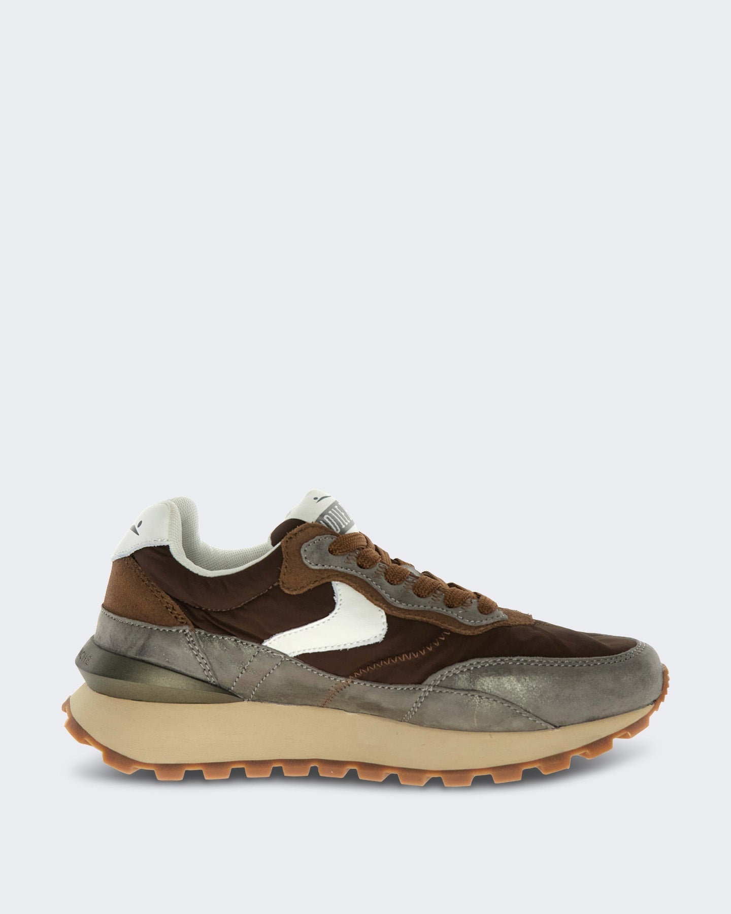 Voile Blanche Dames Lichtgewicht sneaker met technisch upper Zilvergrijs - Eleganza.nl