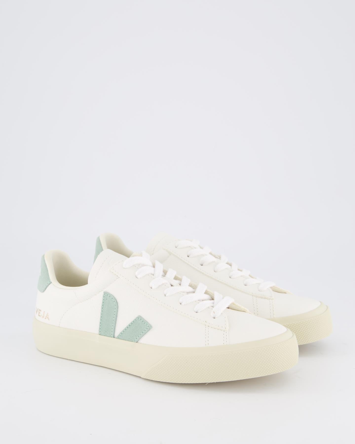 Women Campo Sneaker Leather White/Matcha