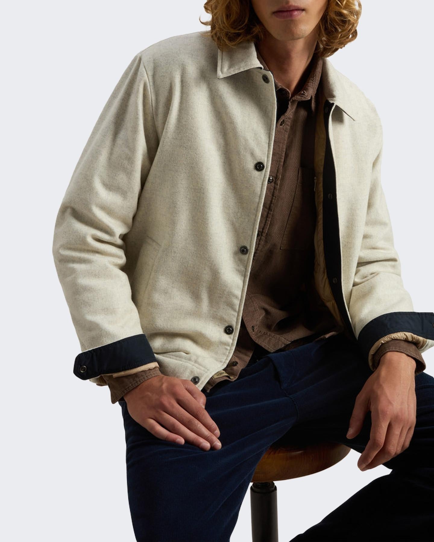Heren Wool Keating Shirt Jacket