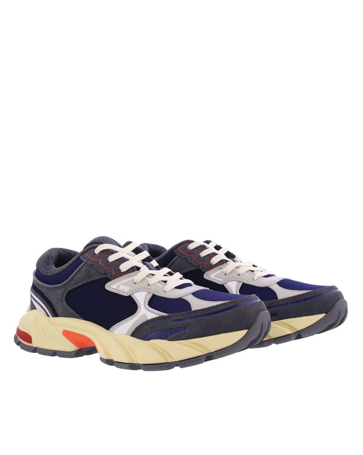 Men Block Stepper Suede Blue