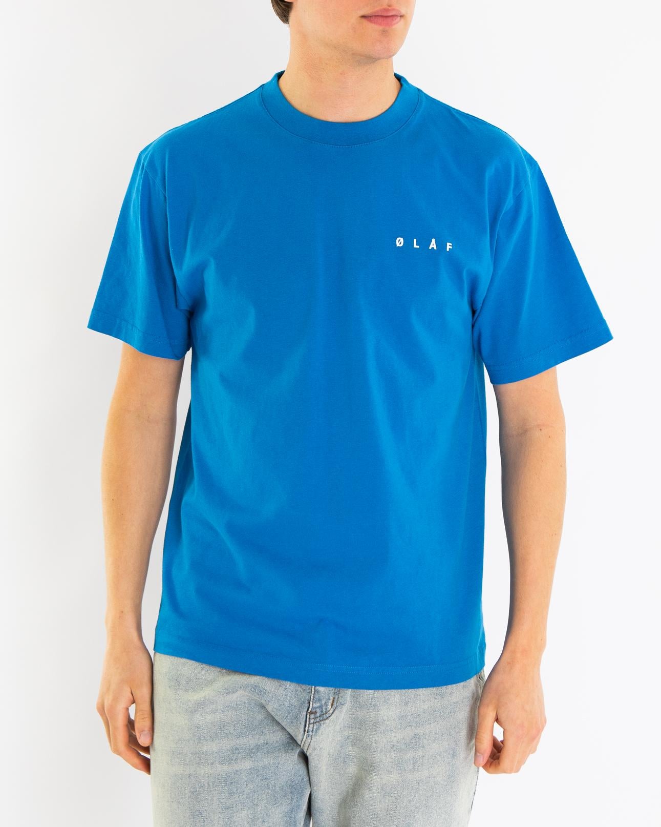 Heren Spiral Face T-Shirt Blauw