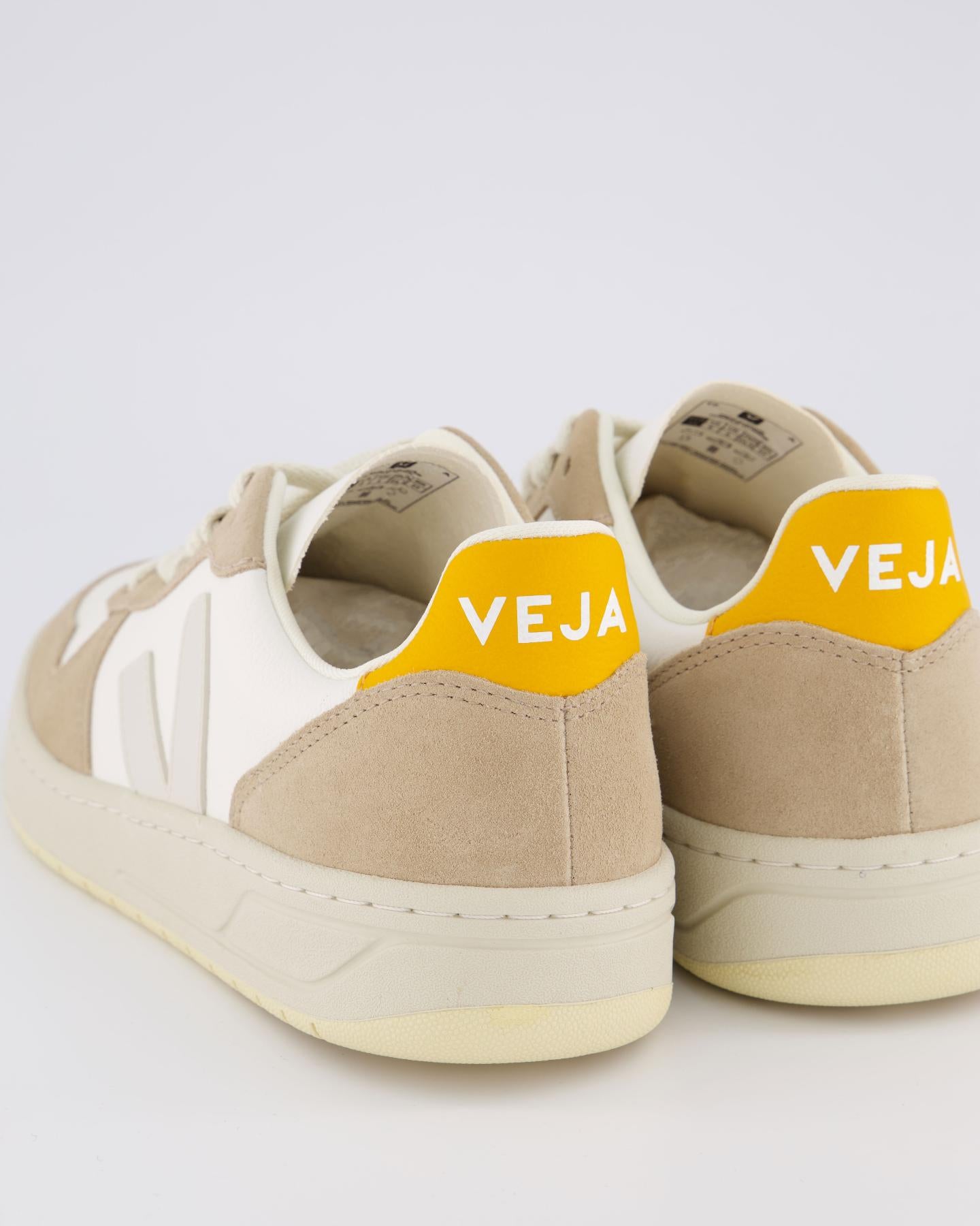 Women V-10 sneaker beige/white/yellow