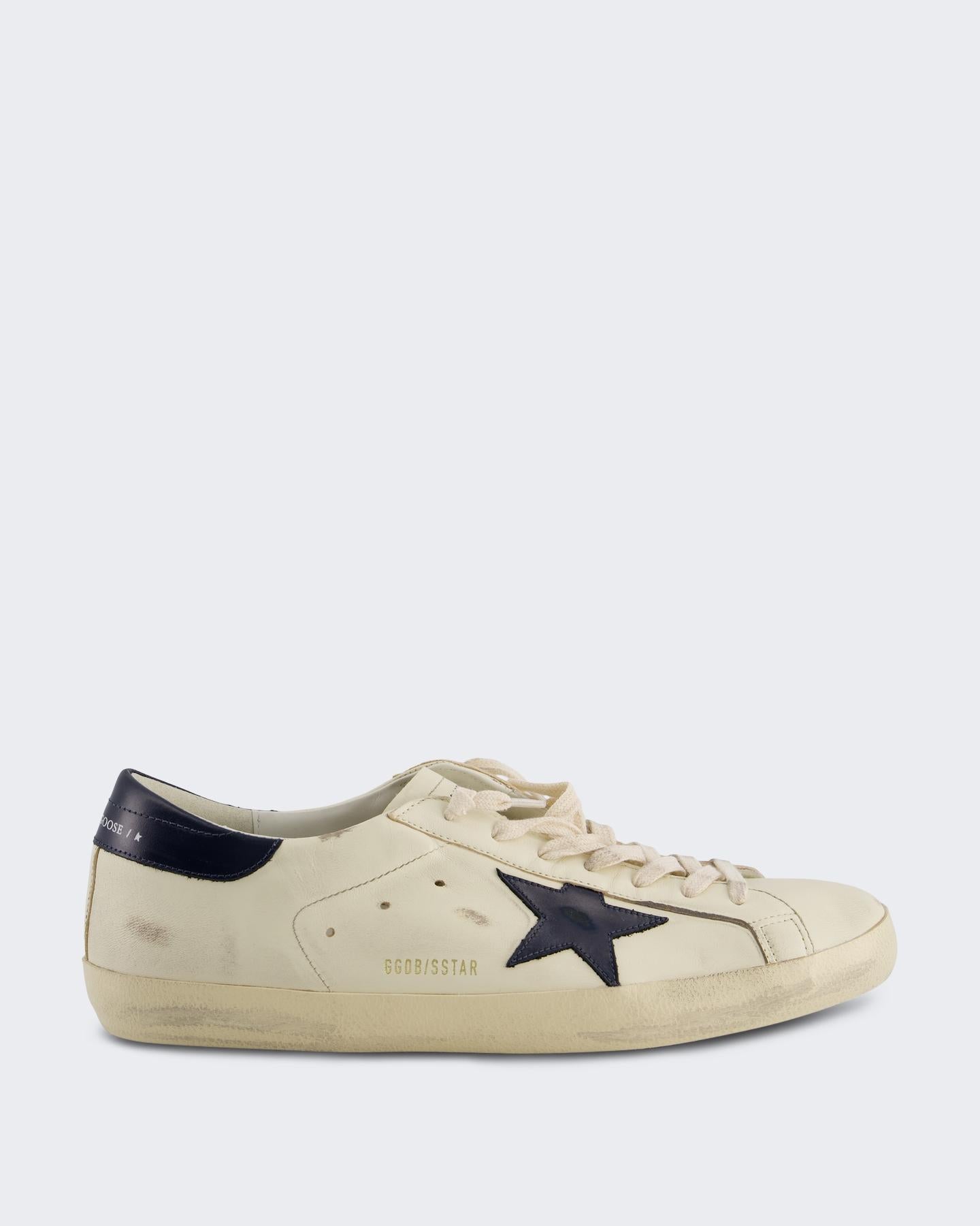 Heren Super-Star Sneaker Wit/Blauw