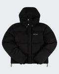 Men's Hooded Puffer Jacket Black — huidige kleur