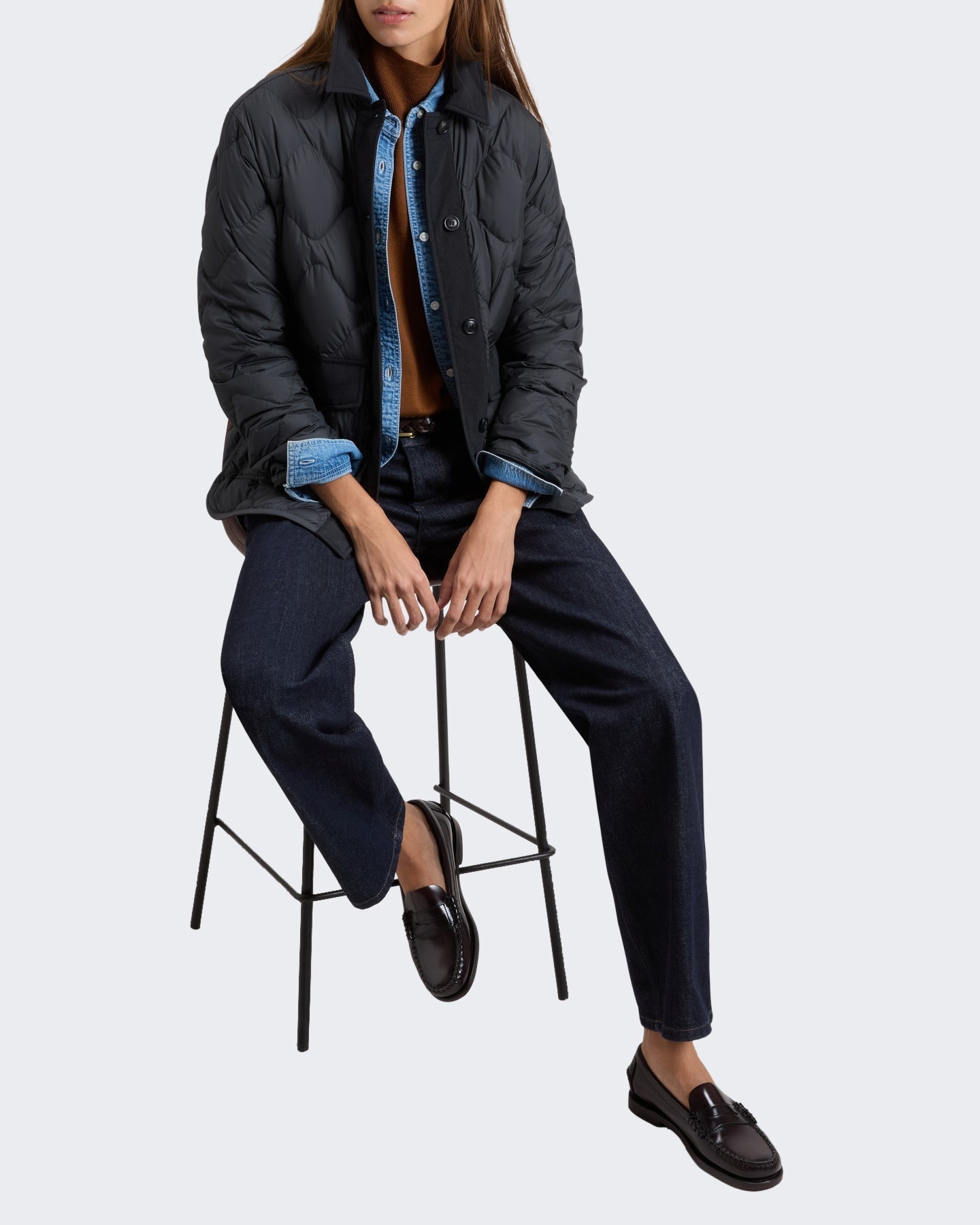 Woolrich Dames Heritage jas met opstaande kraag Grijs - Eleganza.nl