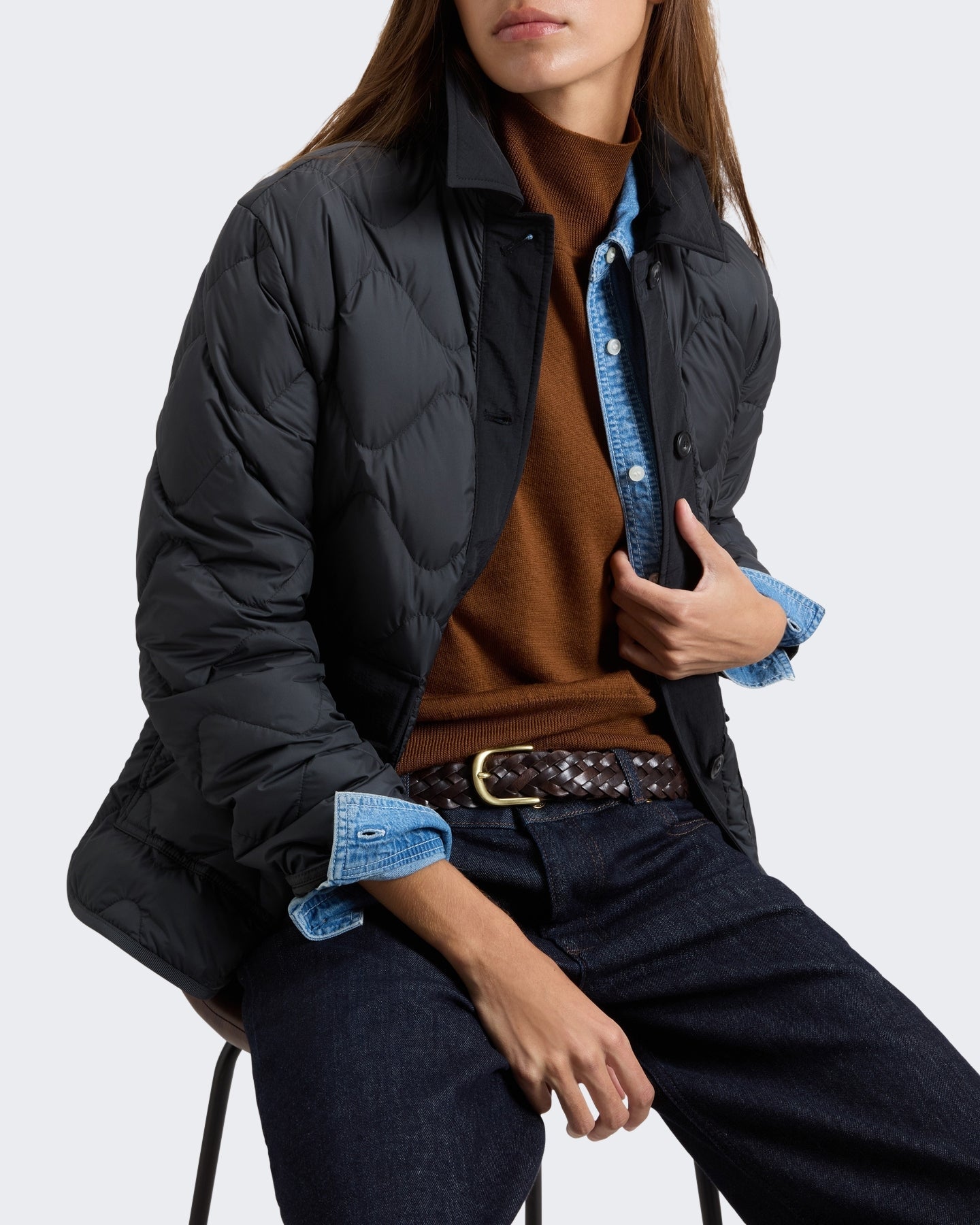 Woolrich Dames Heritage jas met opstaande kraag Grijs - Eleganza.nl