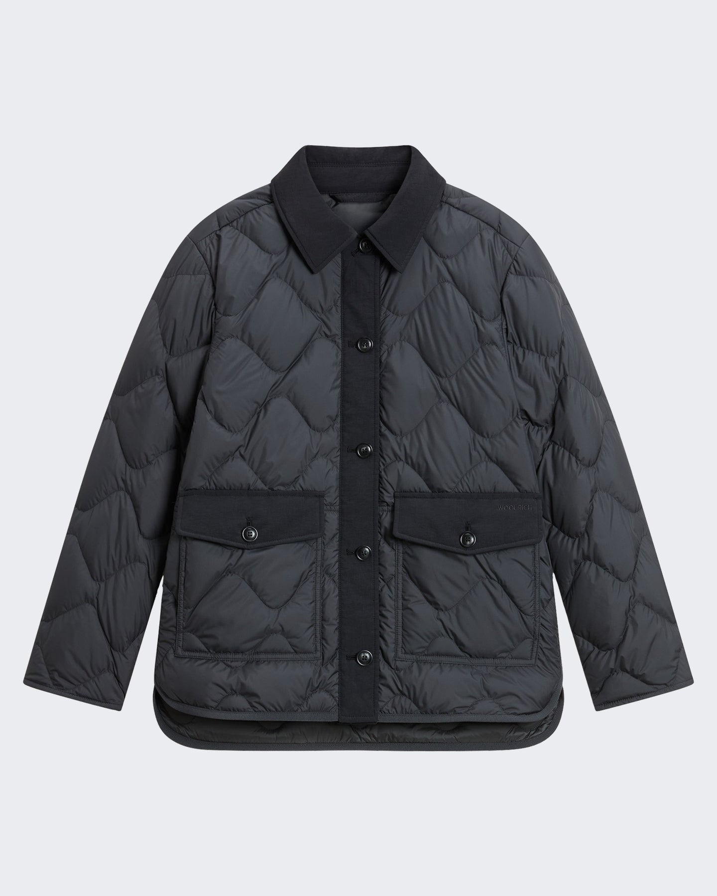 Woolrich Dames Heritage jas met opstaande kraag Grijs - Eleganza.nl