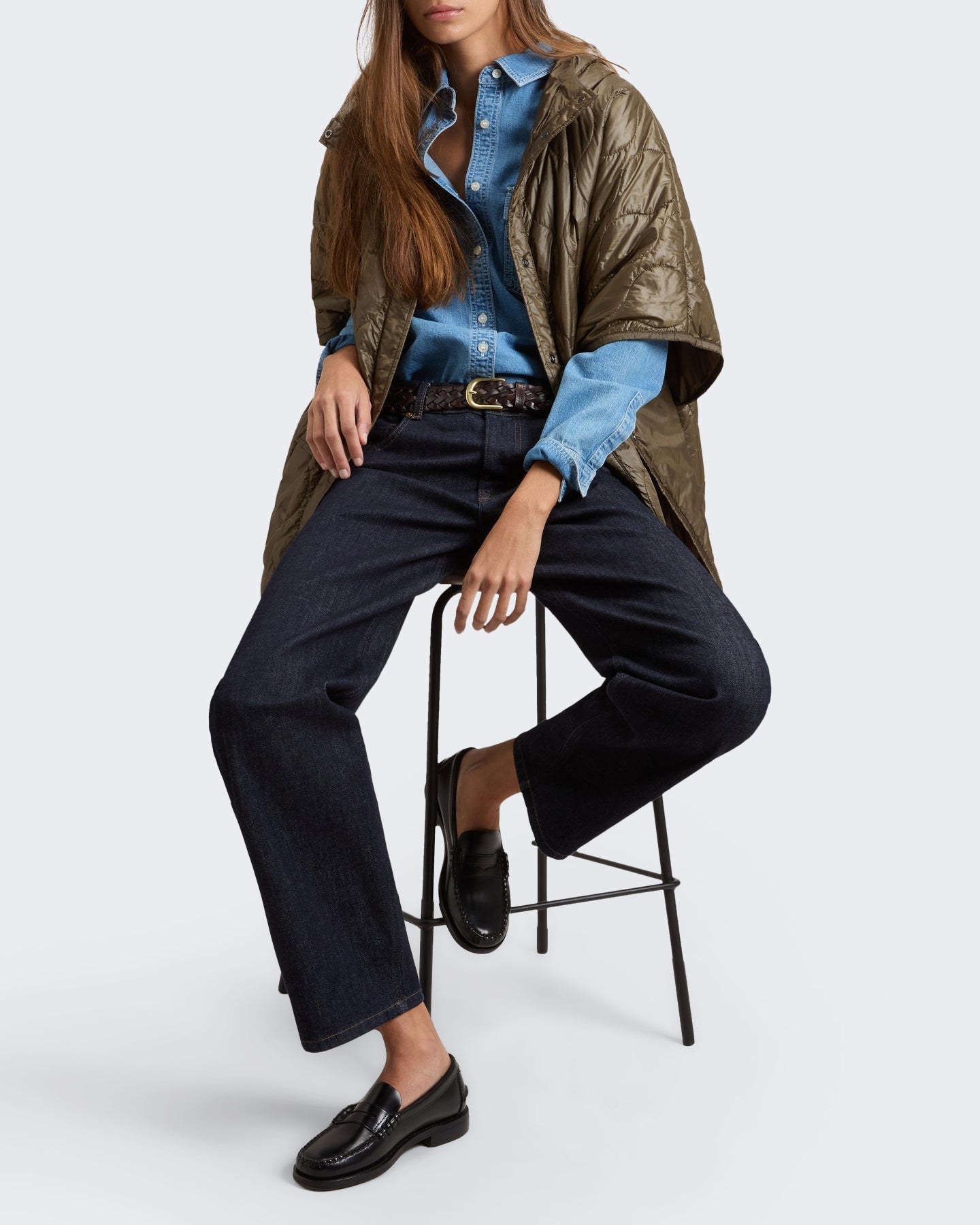 Woolrich Dames Light nylon cape Groen - Eleganza.nl