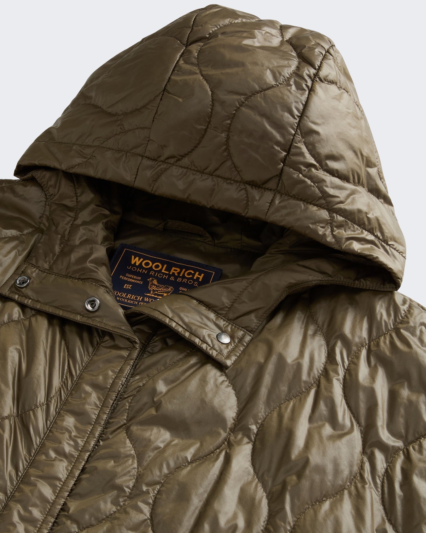 Woolrich Dames Light nylon cape Groen - Eleganza.nl
