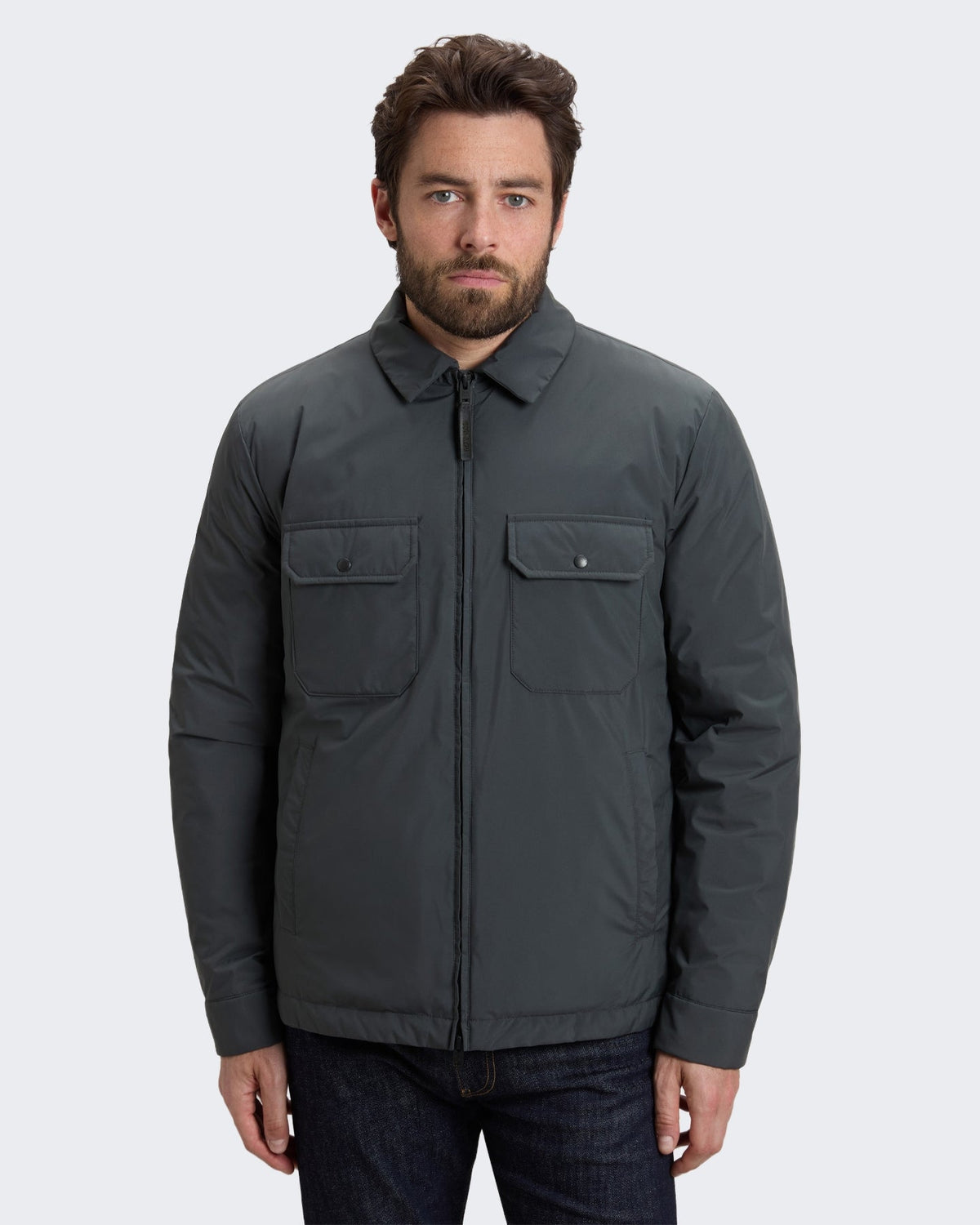 Woolrich Heren Cloud overshirt met opzakken Grijs - Eleganza.nl