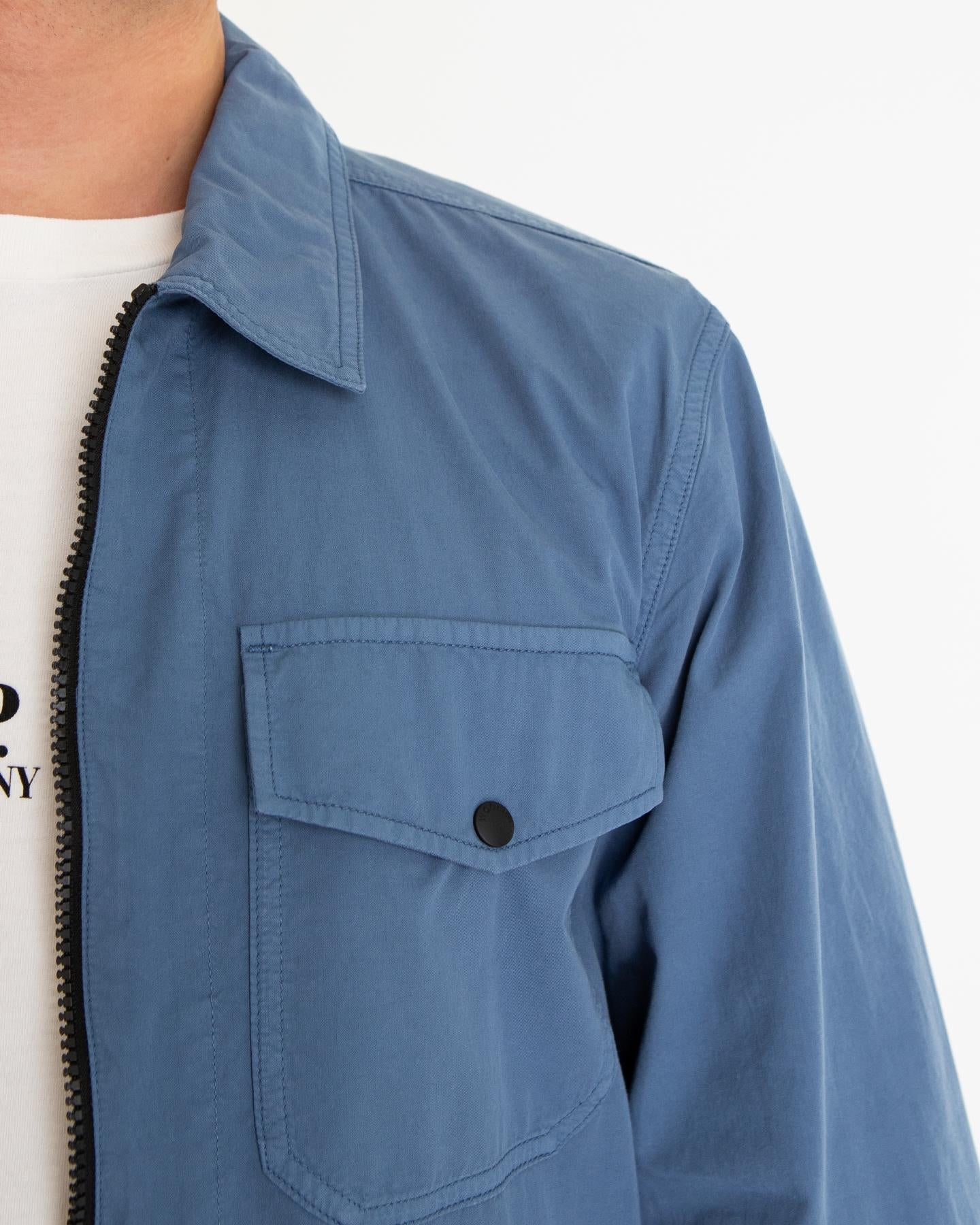 Woolrich Heren Gabardine Overshirt Blauw - Eleganza.nl