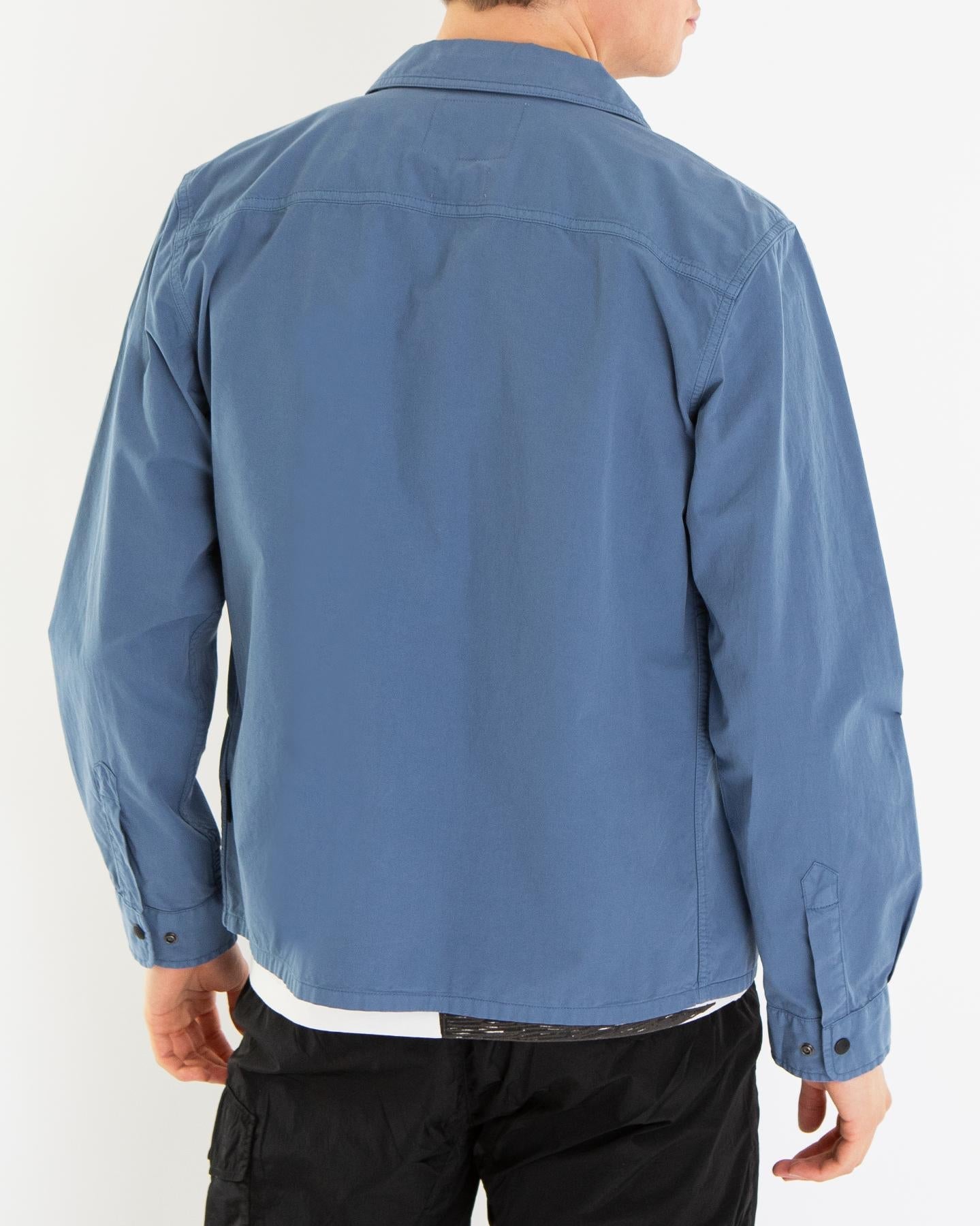 Woolrich Heren Gabardine Overshirt Blauw - Eleganza.nl