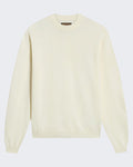 Men's Lamswollen sweater met ronde hals White