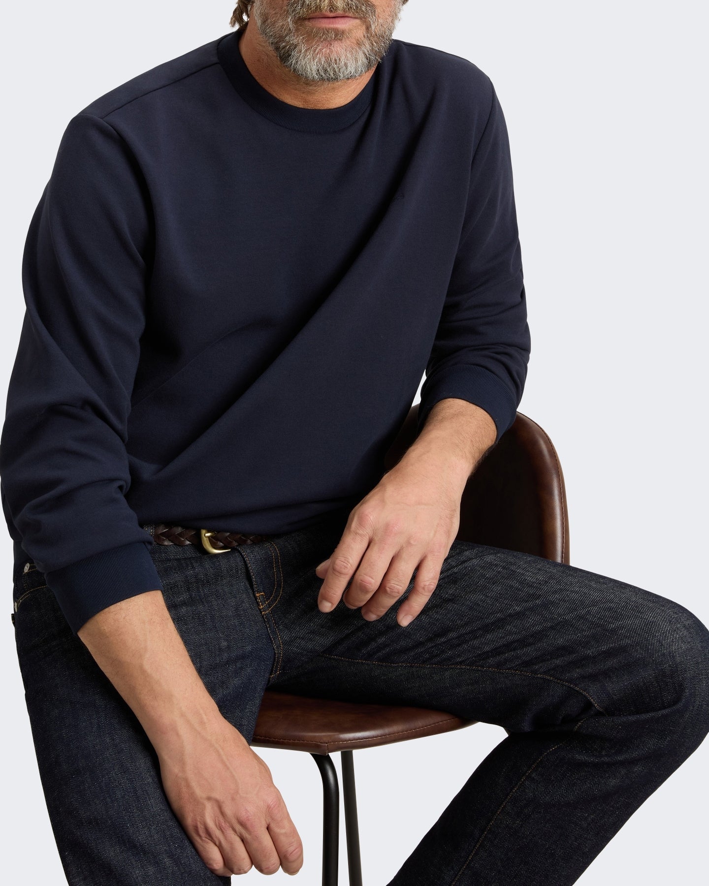 Woolrich Heren Logo sweater met ronde hals Blauw - Eleganza.nl