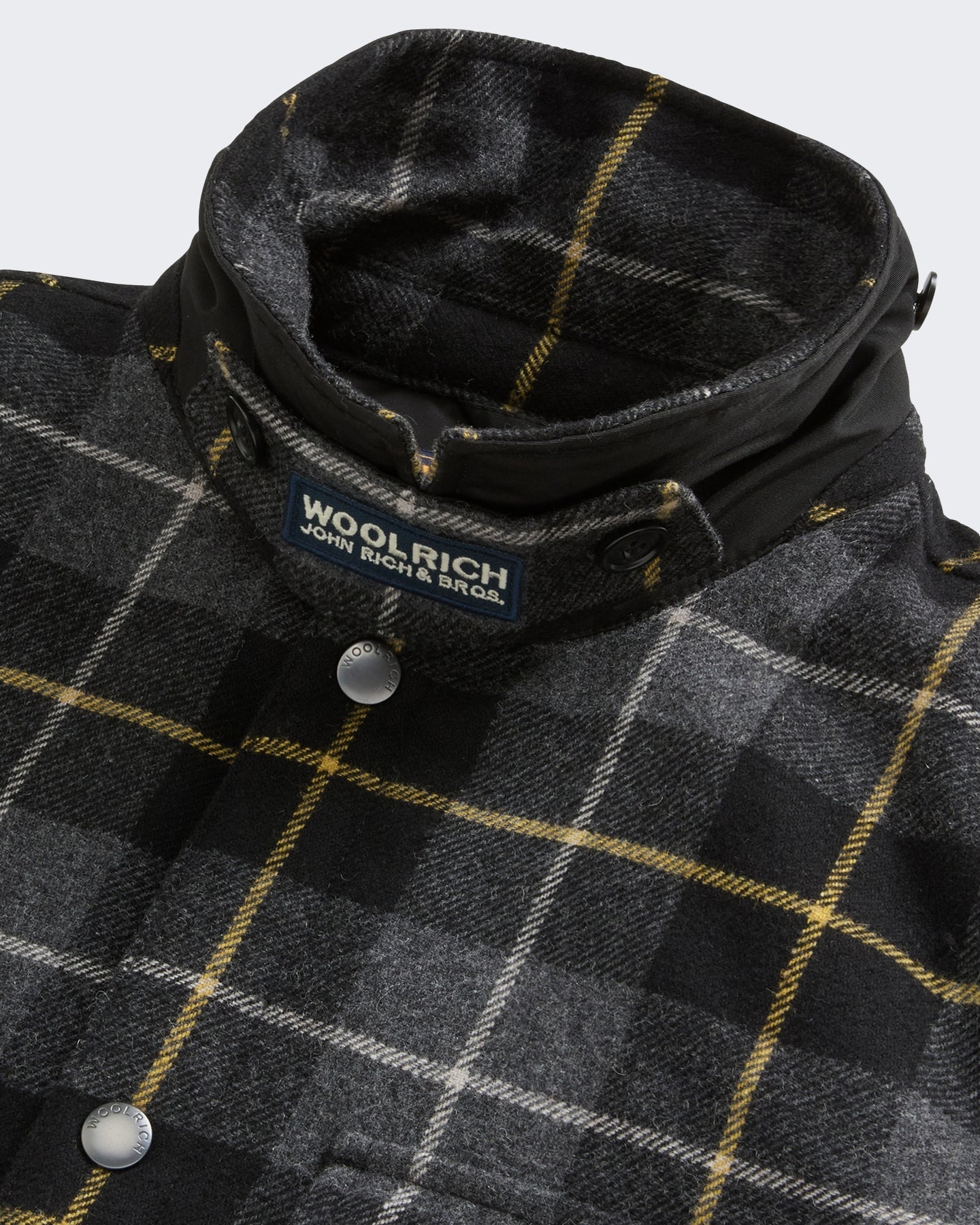 Woolrich Heren Wool Alaskan shirt jacket met ruitmotief Zwart - Eleganza.nl