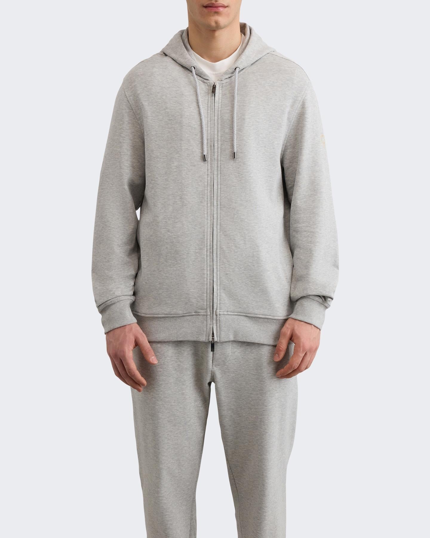 Heren Peach Effect Hoodie Grijs