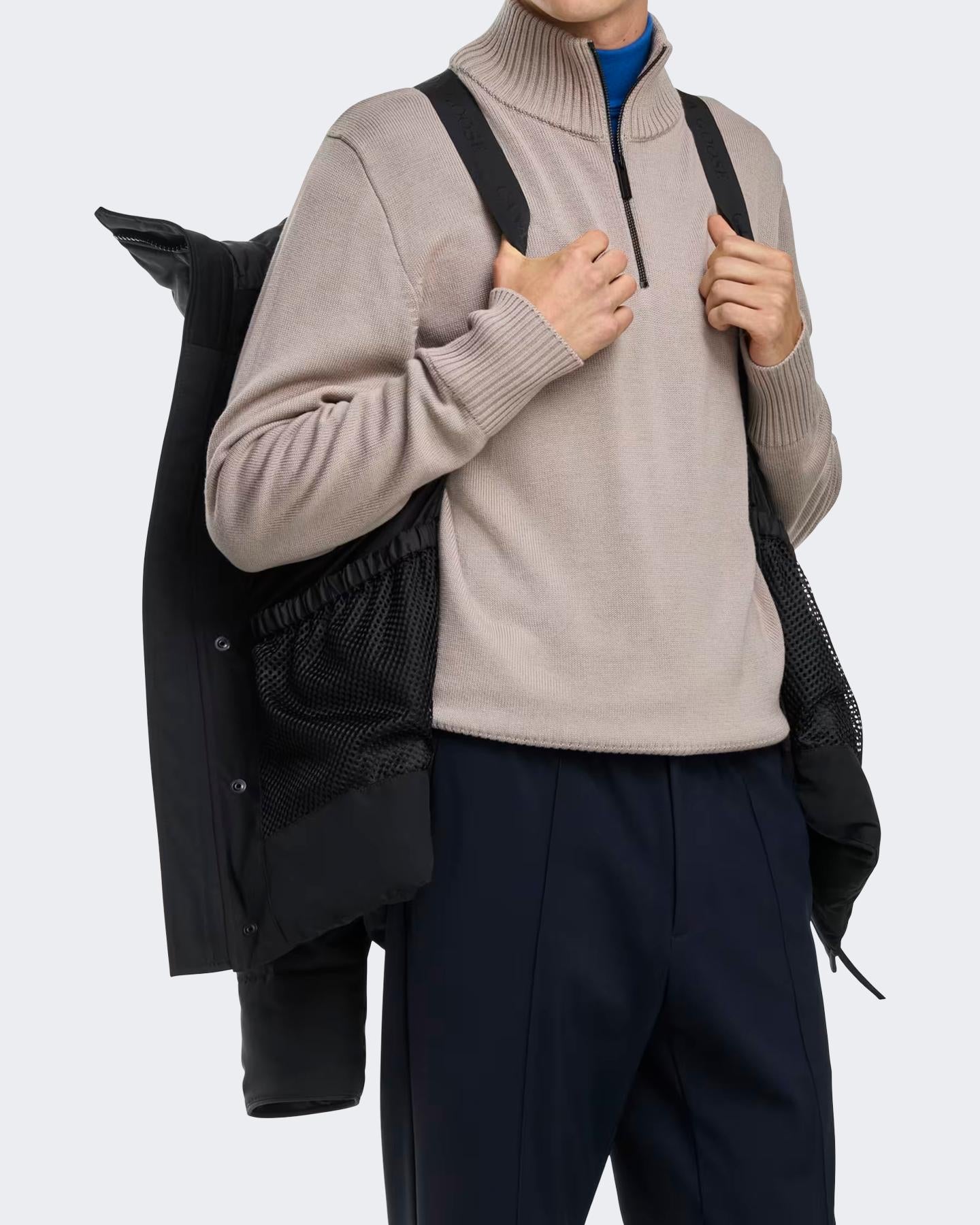 Heren Macmillan Parka- Cr Black Labe