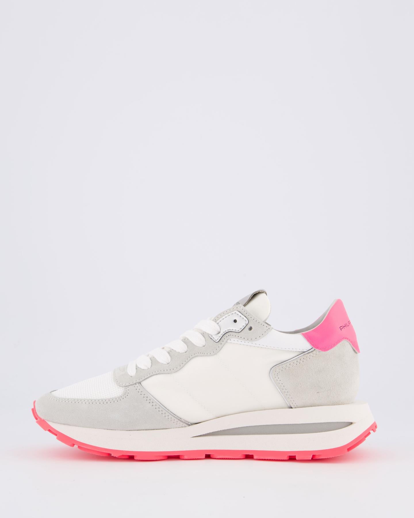 Dames Tropez Haute Sneaker Wit/Roze