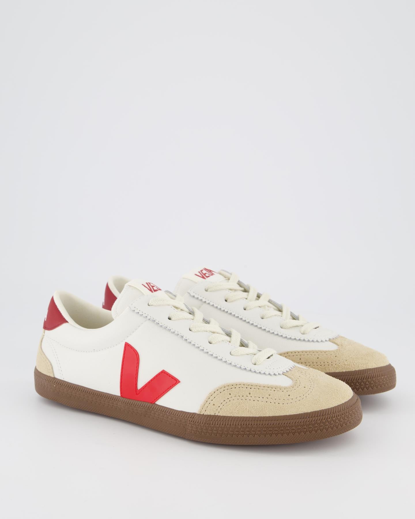 Heren Volley Sneaker Wit/Rood