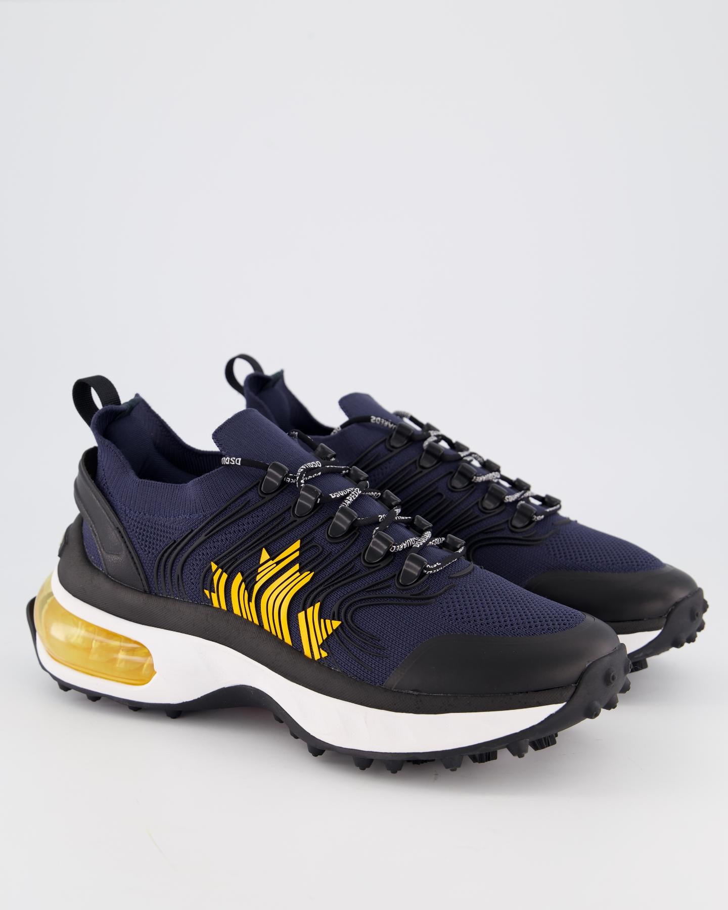 【送料&関税込】Dsquared2 Knitted Snekers Black 'Slash' sneakers Dsquared2 - SchaferandweinerShops TW