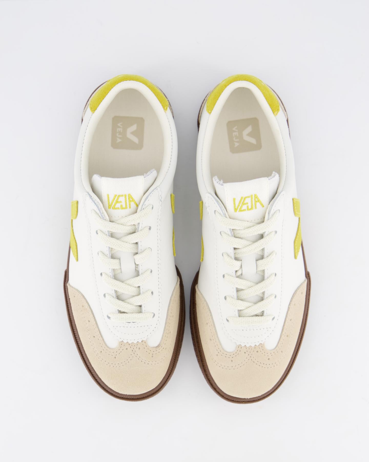 Dames Volley Sneaker Wit/Geel