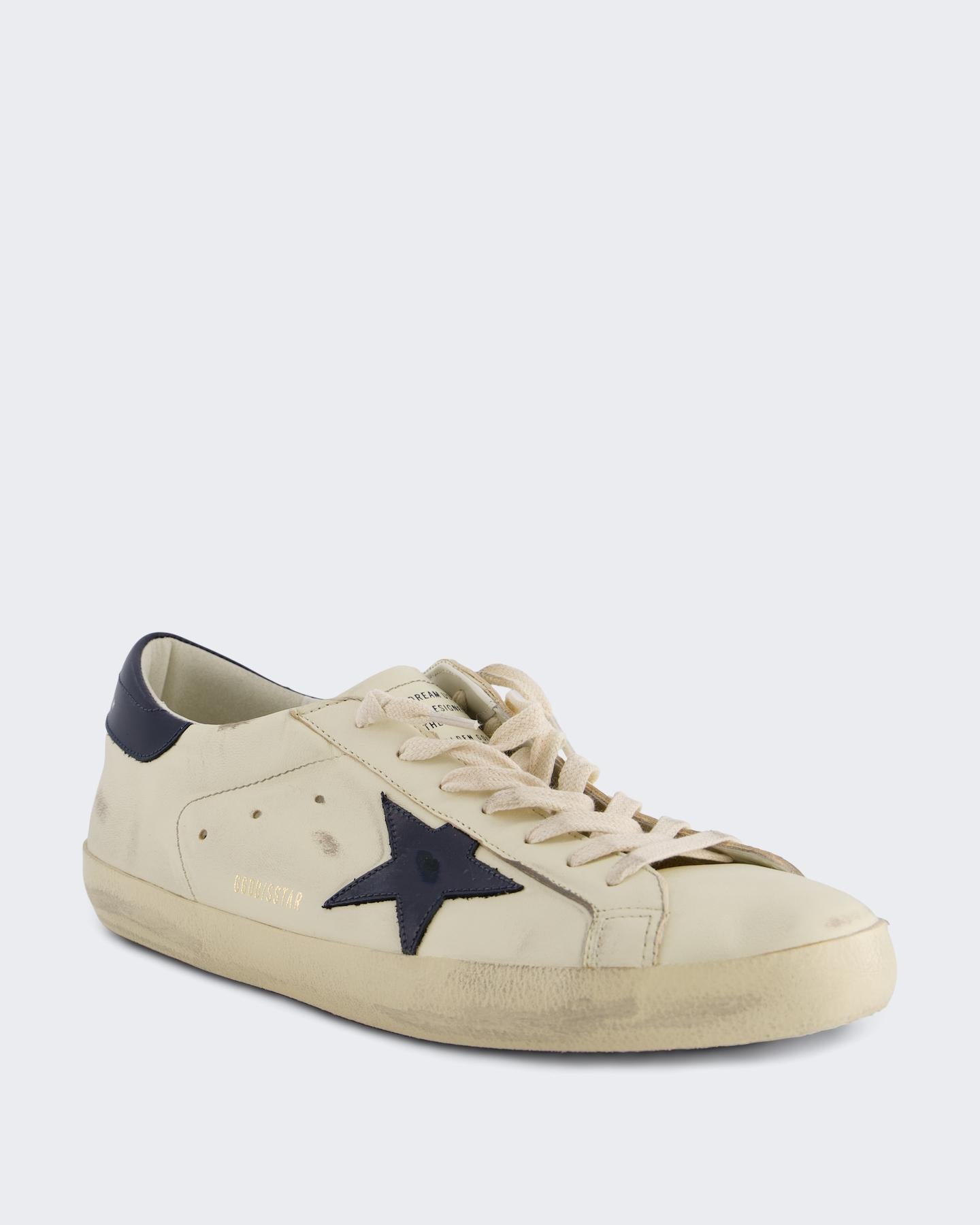 Golden Goose Heren Super-Star Sneaker Wit/Blauw