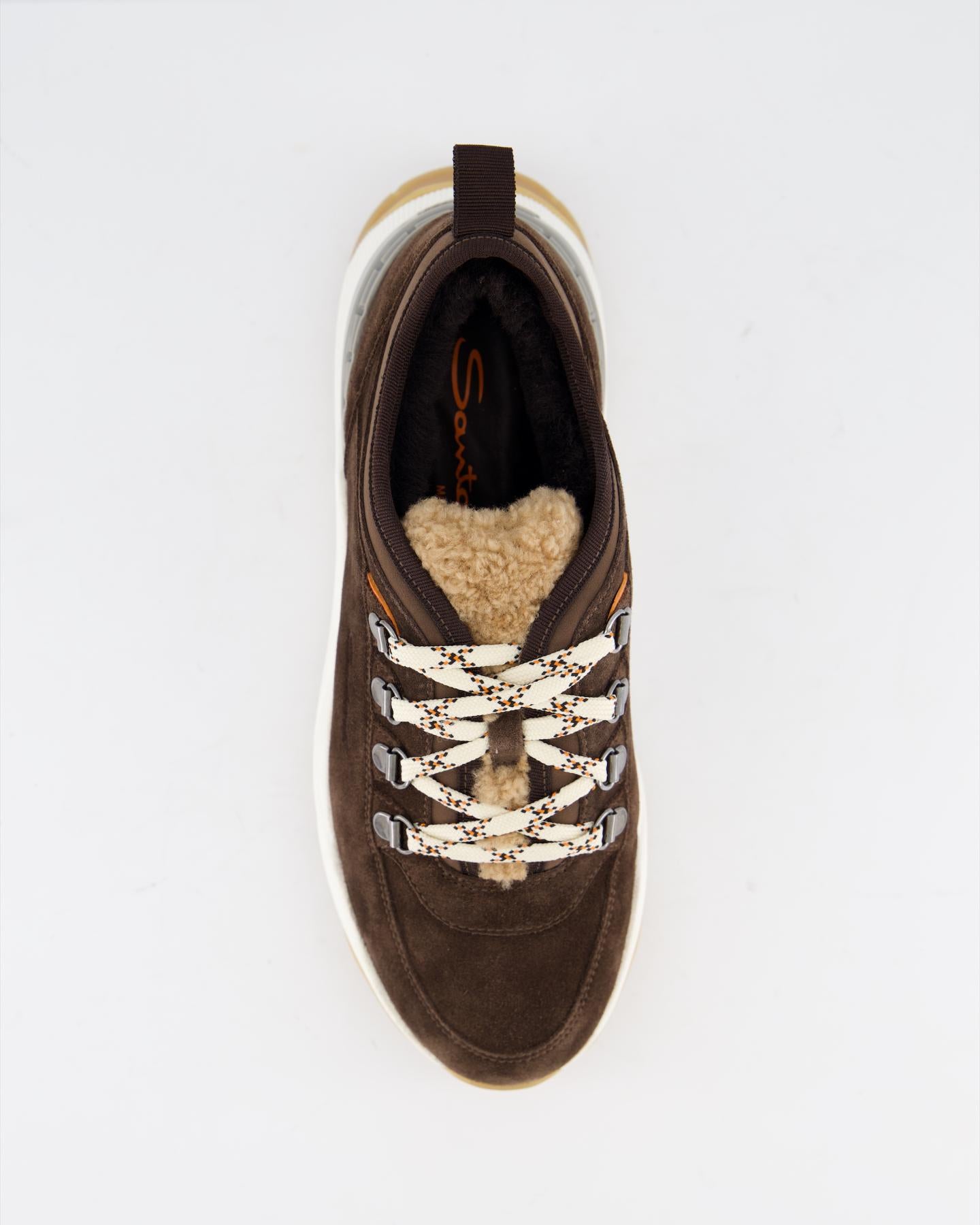 Santoni Dames Innova Trek Sneaker Bruin