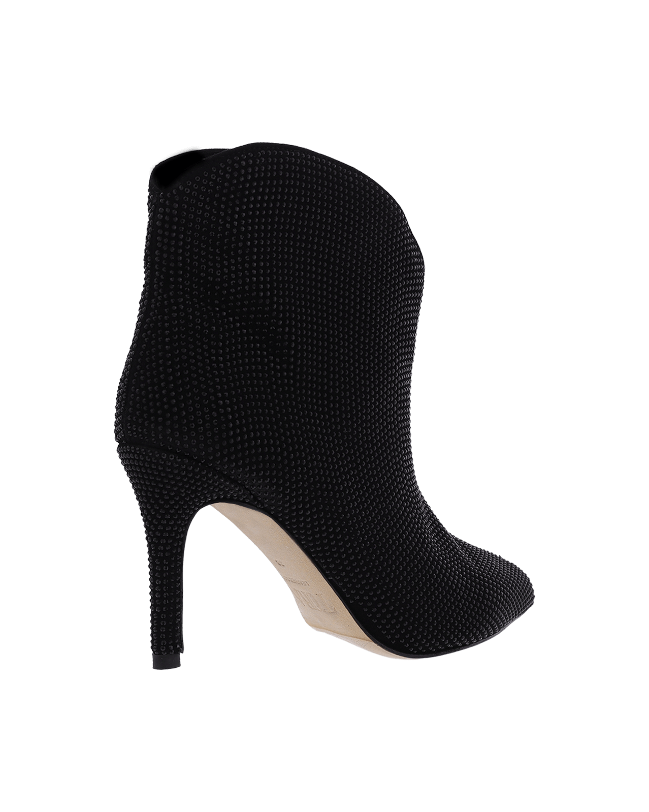 Women TL-12636 Crystals Booty Black