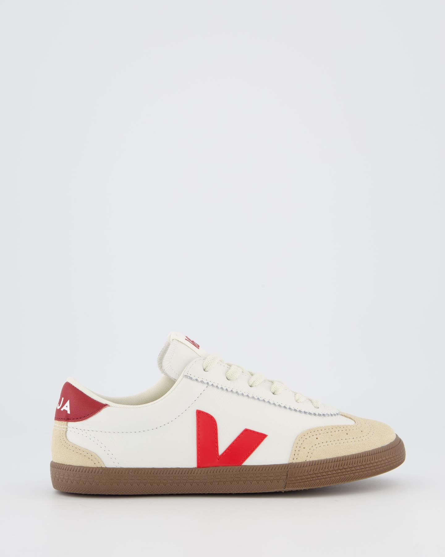 Dames Volley Sneaker Wit/Rood