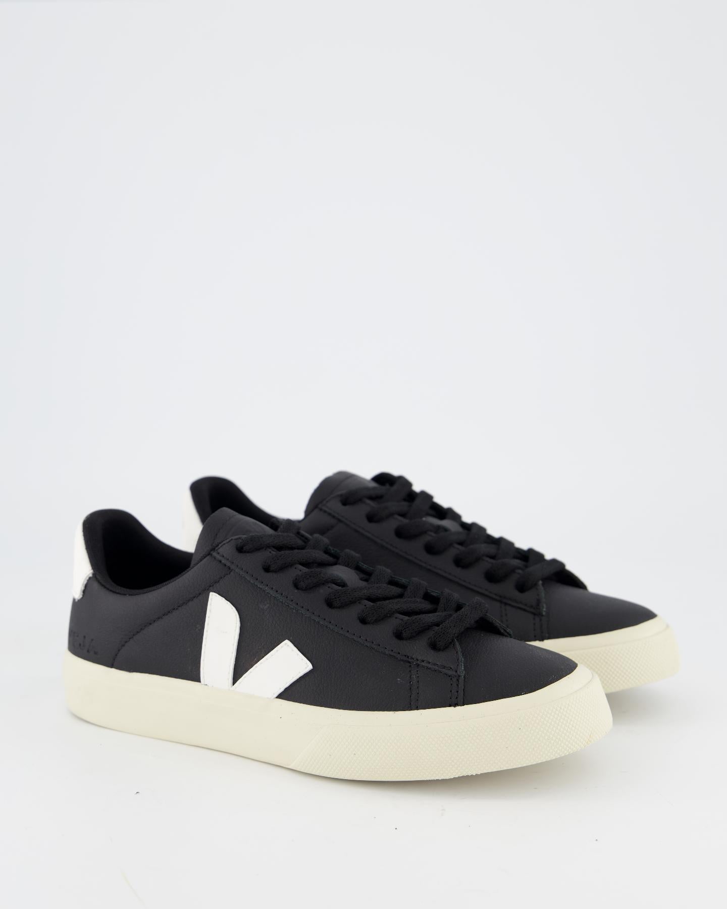 Dames Campo Sneaker Leer Zwart/Wit