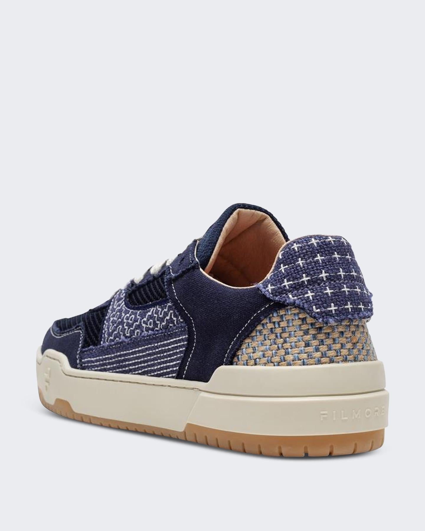 Heren Etna Sashiko Sneaker Blauw