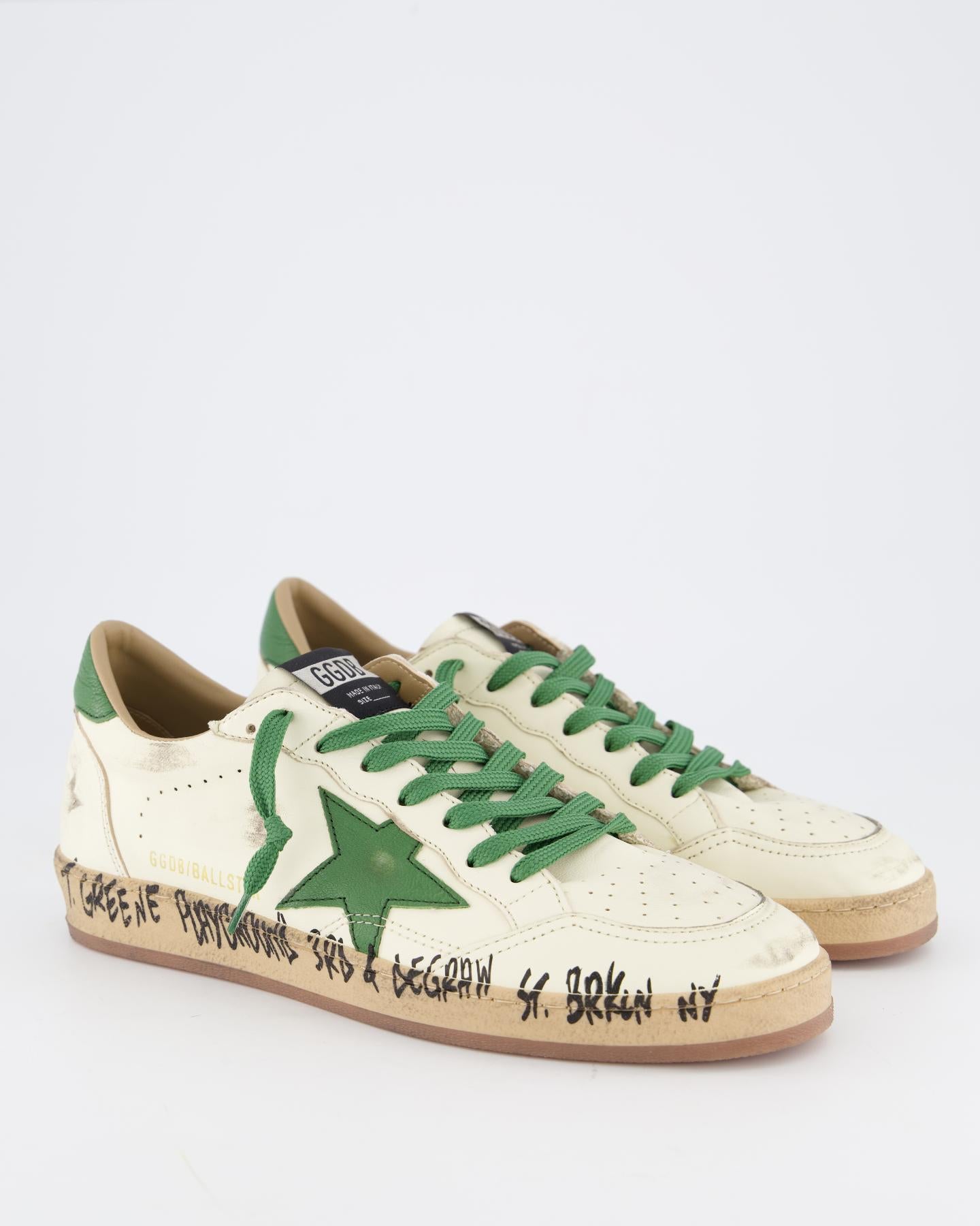 Heren Ball Star Sneaker Wit/Groen