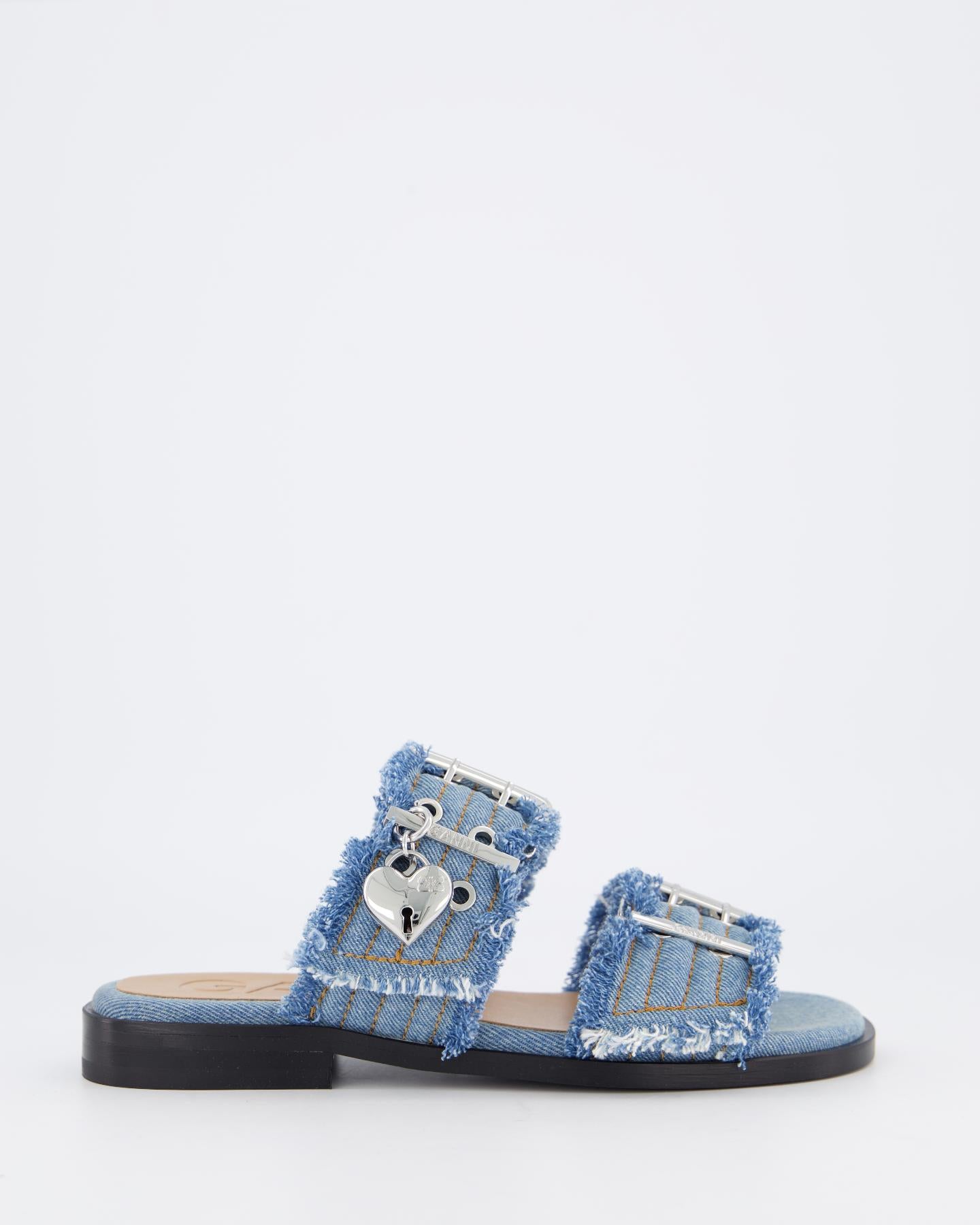 Dames Buckle Two-Strap Sandals