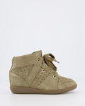 Isabel Marant Women's Bobby Sneaker Wedge Beige